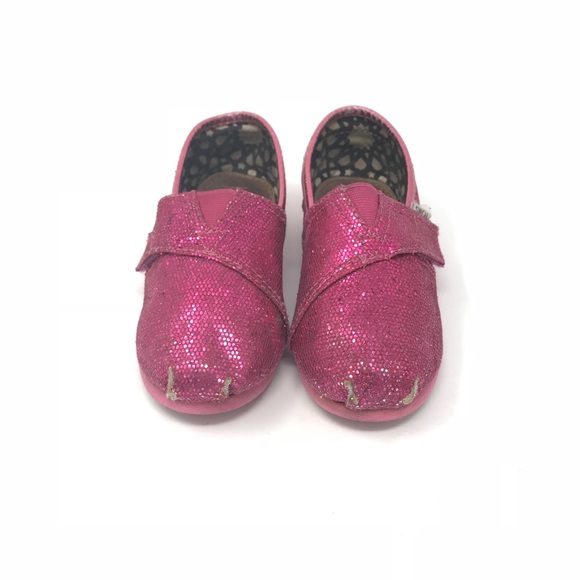 Toms pink sparkly shoes - Picture 2 of 5